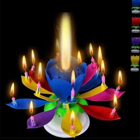 Birthday flower Candle - Picture 1 of 4